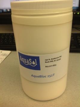 2. AquaBloc 252T : It was a modified sodium carboxymethyl tapioca starch