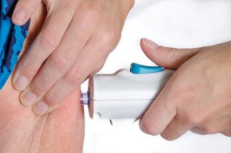 Subcutaneous Injection: Pinch skin over the injection site to limit the depth of penetration, as shown in figure