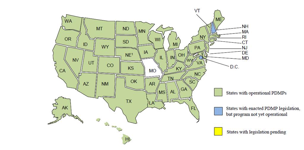 43 State Prescription Monitoring Programs