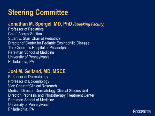Faculty Slide Joel M. Gelfand, MD, MSCE: Welcome, I m Dr. Joel Gelfand.