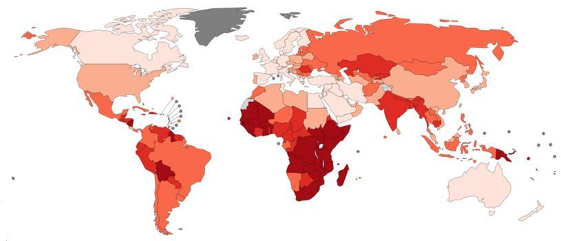 A Prototype: Estimated Cervical Cancer Mortality Worldwide