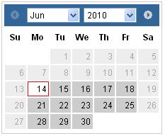 Entering dates with the calendar The only way to enter a date into most Corporate Online screens is by using the pop-up calendar.