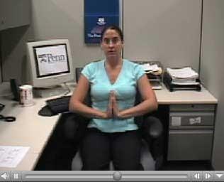 10. Use exercise to help prevent injury and promote good posture TO STRENGTHEN THE CHEST MUSCLES Fold your hands.