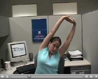 TO STRETCH THE LATERAL MUSCLES Take both your hands above your head.
