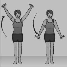 20. The diagram shows performing a weight training movement A B (i) Identify the correct term for each of the movements A and B shown.