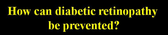 elevated glucose levels over an extended period of time Symptoms: floaters,