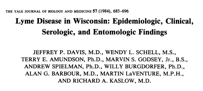 reported in WI Lyme disease is widespread in Wisconsin, with ecological