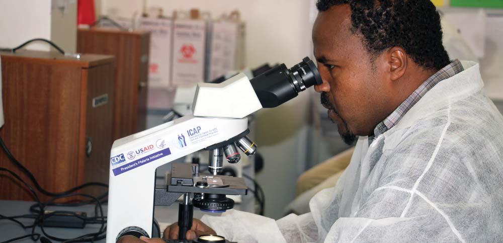 Training of malaria program managers, clinical and laboratory health professionals in malaria laboratory diagnosis and laboratory QA/QC systems.