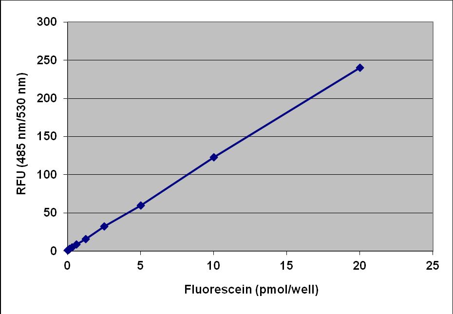 Figure 2. Fluorescein Standard Curve.