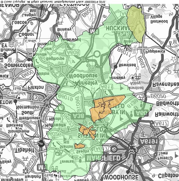 Map showing our Partnership Plus areas SUTTON NORTH STANTON HILL SUTTON