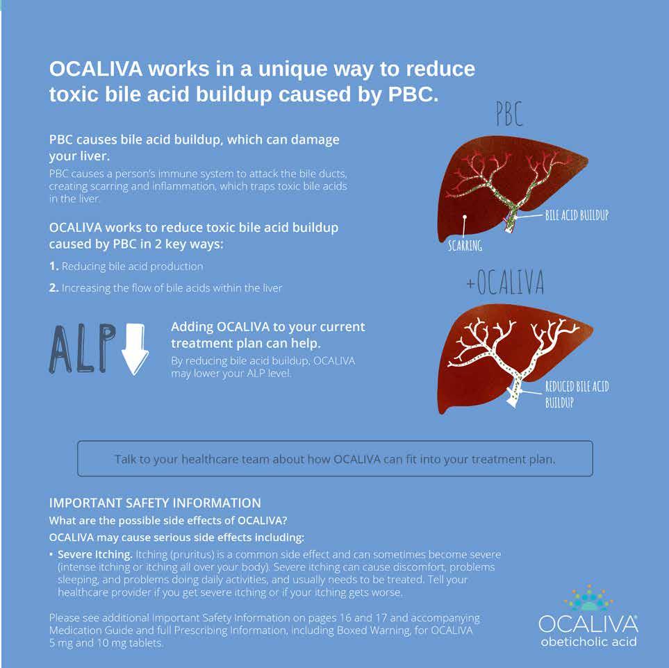 Adding OCALIVA may positively affect key liver health markers by lowering ALP and keeping bilirubin levels stable.
