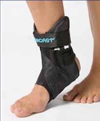 Orthotic or brace (semi-rigid +/-medial heel wedge/med.