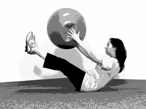 o A B D O M I N A L B A L L PA S S You will need an exercise ball to complete this move.