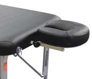 Portable Treatment Table 2 1/2 Thick multi-layered semi-firm foam. Comfortable PVC-free urethane upholstery. Lightweight aluminum frame weighs only 30 lbs. Push button height adjustment.