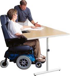 011951 Highly functional for hand therapy Therapy/Powder Board Table The steady T-leg provides no-hassle adjustment using an oversized knob to adjust the table in 1
