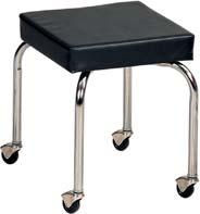 Clinical Equipment STOOLS (CON T) Fixed Height Rolling Stool 1 welded tubular frame. Fixed height at 18.