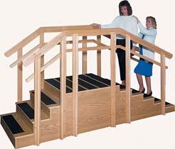 Handrail for 8 stair section is easily removable and locks into place. St