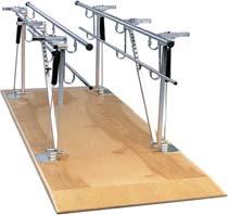 010225 10 26 28-41 Adjustable Height Single Operator Parallel Bars Every height adjustment necessary can be made from a single location.