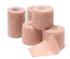 Roll; Tan; (18) Rolls/Case Pro Advantage Cohesive Wrap Provides non-slip support. Individually wrapped. Non-Sterile 090360 1 x 5 Yd. Roll; Tan; (30) Rolls/Case 090361 2 x 5 Yd.