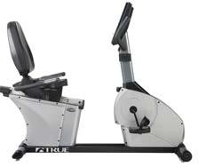 040720 72 32 47 LC900 Recumbent Bike by True Walk-through design True heart rate design that includes one touch HRC Cruise Control Adjustable reclining seat.