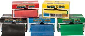 (30) Packages/Dispenser 045160 Yellow; Thin 045161 Red; Medium 045162 Green: Heavy 045163 Blue; Extra Heavy 045164 Black; Special Heavy 020111 Color-coded dispenser boxes take the guesswork out of