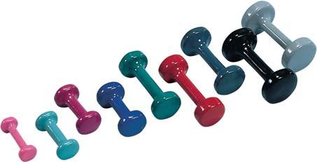 027070 Neoprene Dumbbells (actual colors may vary) 027131 Vinyl Coated Dumbbells Perfect for jogging, aerobics, power walking, general exercise and physical therapy.