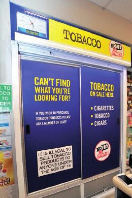 RETAIL KEY POINT It s important to keep in mind though that the tobacco display should only be opened for as long as is necessary to complete the task, once the task is complete