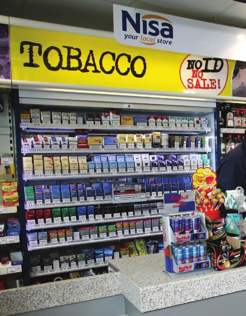 Open the tobacco display cabinet and retrieve the product. SIGNPOST For more information please see the tobacco display ban factsheet.