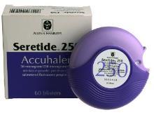 brand name Seretide Accuhaler Seretide Accuhaler 250 / 50 fluticasone 250 micrograms and salmeterol