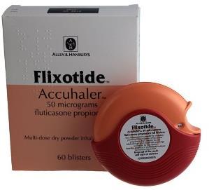 ICS-INHALED CORTICOSTEROID INHALERS Flixotide CFC free MDI inhaler Fluticasone 125 micrograms / dose (MDI) 21.26 / 120 doses. Flixotide CFC free MDI inhaler Fluticasone 250 micrograms / dose (MDI) 21.