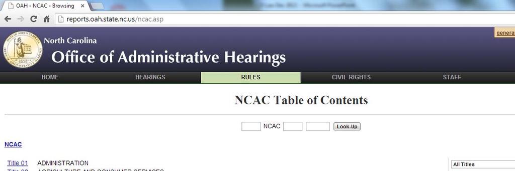 NC Communicable Disease Rules Adopted by NC Commission for Public Health NC Administrative Code, Title 10A, Subchapter 41A Citation example: 10A NCAC 41A.0101 On line at http://reports.oah.state.nc.