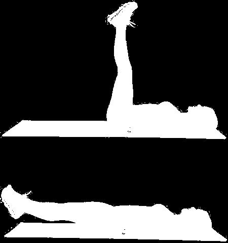 Most trainers call this the Mermaid exercise. Lie face up on the mat and put your palms under your head with elbows wide open.