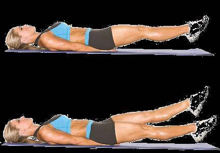 2. Flutter Kicks Abdominal flutter kicks predominantly target your abdominal muscles, working the lower abs.