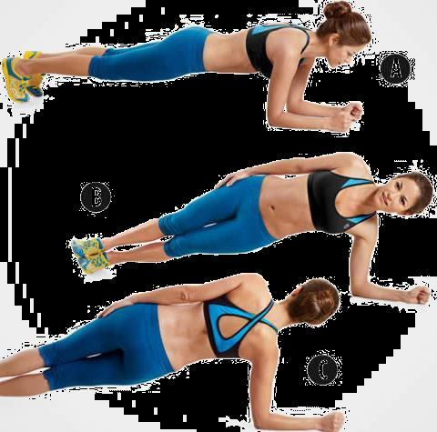 6. Rolling Plank Exercise: The rolling plank trains your body muscles around the abdomen, hip and lower back.