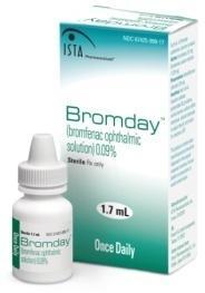 BROMDAY TM Convenient Once-Daily Dosing The ONLY approved once-daily Rx non-steroidal anti-inflammatory (NSAID) eye drop for pain and inflammation post-cataract surgery BROMDAY October 2011