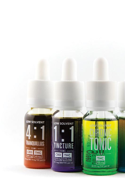 TINCTURE 1:1 TINCTURE 175mg CBD, 175ml THC, 15ml Blends hybrid flower extracts with hemp extracts into alcoholfree carrier oils.