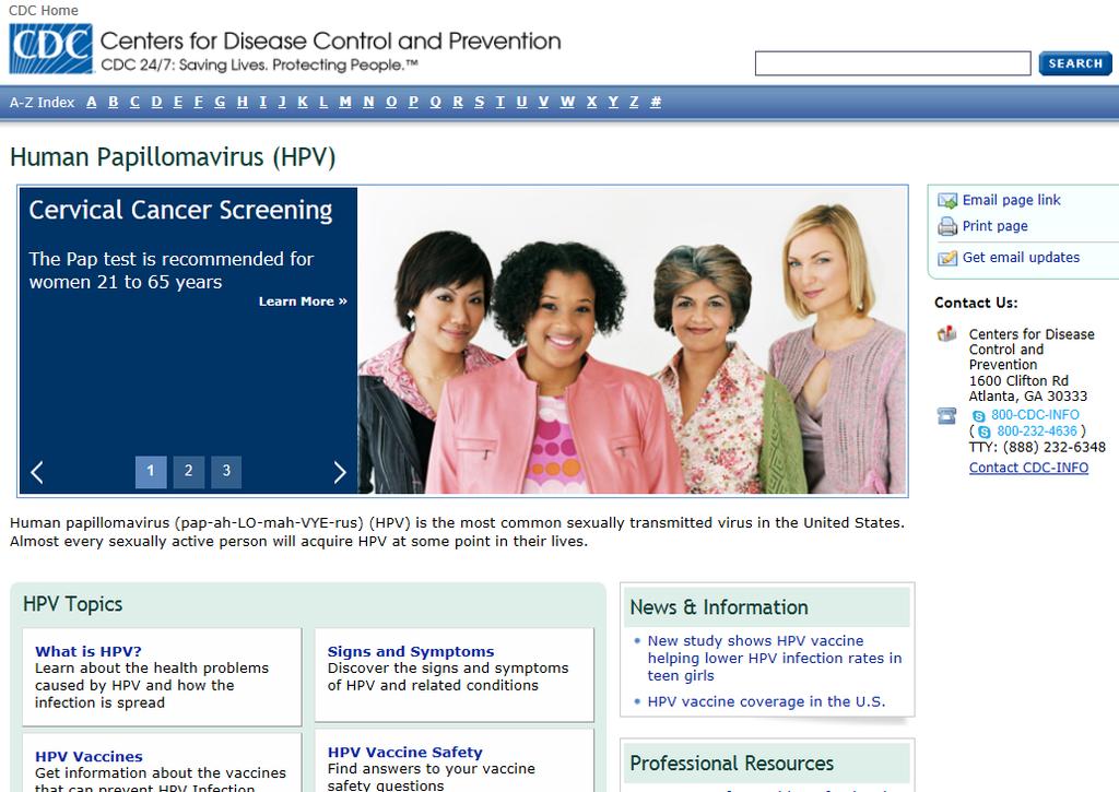 Tools for your Practice HPV Portal cdc.