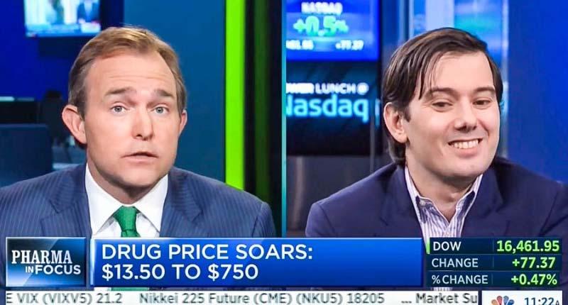 Martin Shkreli, Turing Pharmaceuticals: 5000% price rise $750 is a more