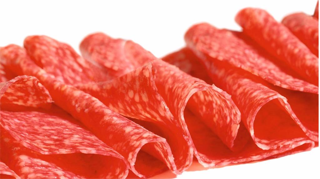 Fiber for salami Shorter curing and drying process Fast water binding