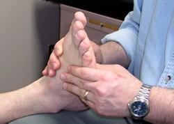 Foot Exam Diabetes can put your feet at risk in two ways: Diabetes can damage the nerves in your feet. This makes it hard to feel pain and injury.
