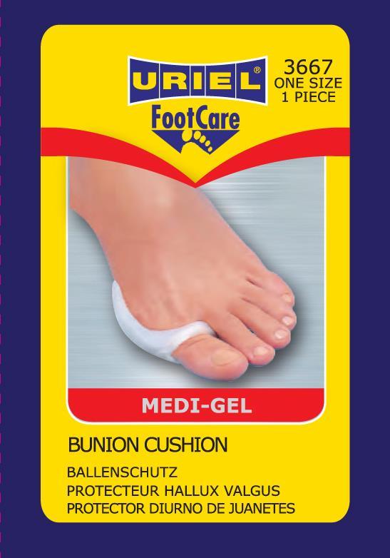 3667- Bunion Cushion Medi-gel pad which contains silicone oil.