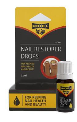 FC341 - NAIL RESTORER DROPS Apply with cotton wool tips to the nail and the skin around it. Repeat twice daily.