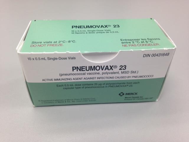 Vaccines Available - Pneumovax 23 A pneumococcal polysaccharide