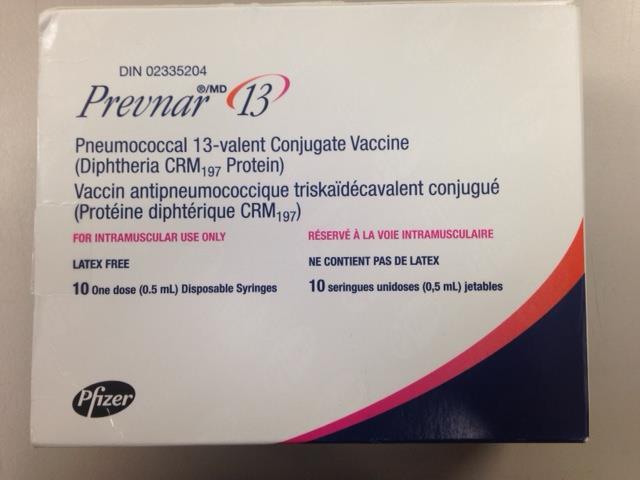 Vaccines Available - Prevnar 13 A pneumococcal protein-conjugate vaccine that includes capsular