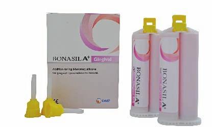 Project1:2017 2/23/17 3:35 PM Page 28 LABORATORY A-SILICONE BONASIL A + Gingival SILICONE IMPRESSION MATERIALS BONASIL A + Gingival is a medium viscosity vinyl polysiloxane material suitable for the