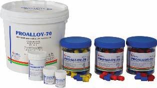 Project1:2017 2/23/17 3:36 PM Page 53 AMALGAM FILLING MATERIALS PROALLOY PROALLOY is a dental silver alloy, rich in silver (70%), free of the corrosive gamma 2 (γ-2) phase (Sn 8 Hg) and does not