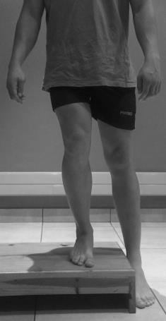 2. One leg squats a. If you have no pain over the front of your thigh/knee. b. Stand on one leg. c.