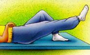 Straight Leg Raises Lie on your back with one leg straight and one knee bent.