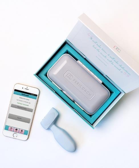 The PeriCoach system is a vaginally-insertable pelvic floor biofeedback device designed to guide women through Kegel exercises.