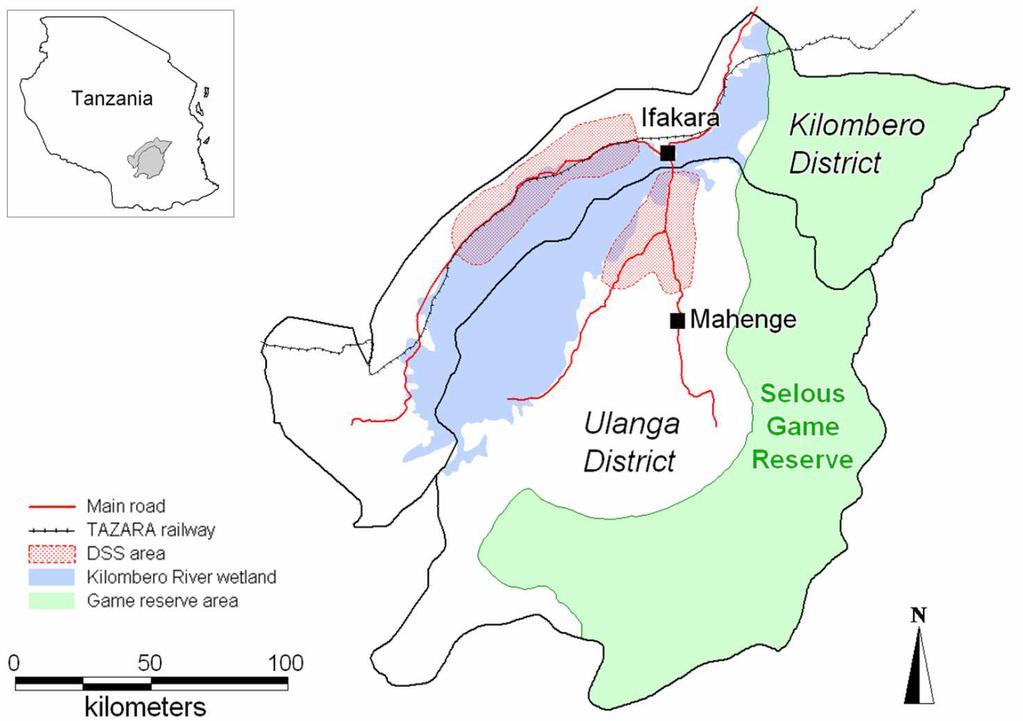 31 south-eastern areas, as well as Kilombero s extreme east are part of the Selous Game Reserve (see Figure 6).